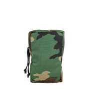 Modular pouch attached to backpack tiger stripe MOLLE box pouch Ruckmule mfg company general purpose box pouch