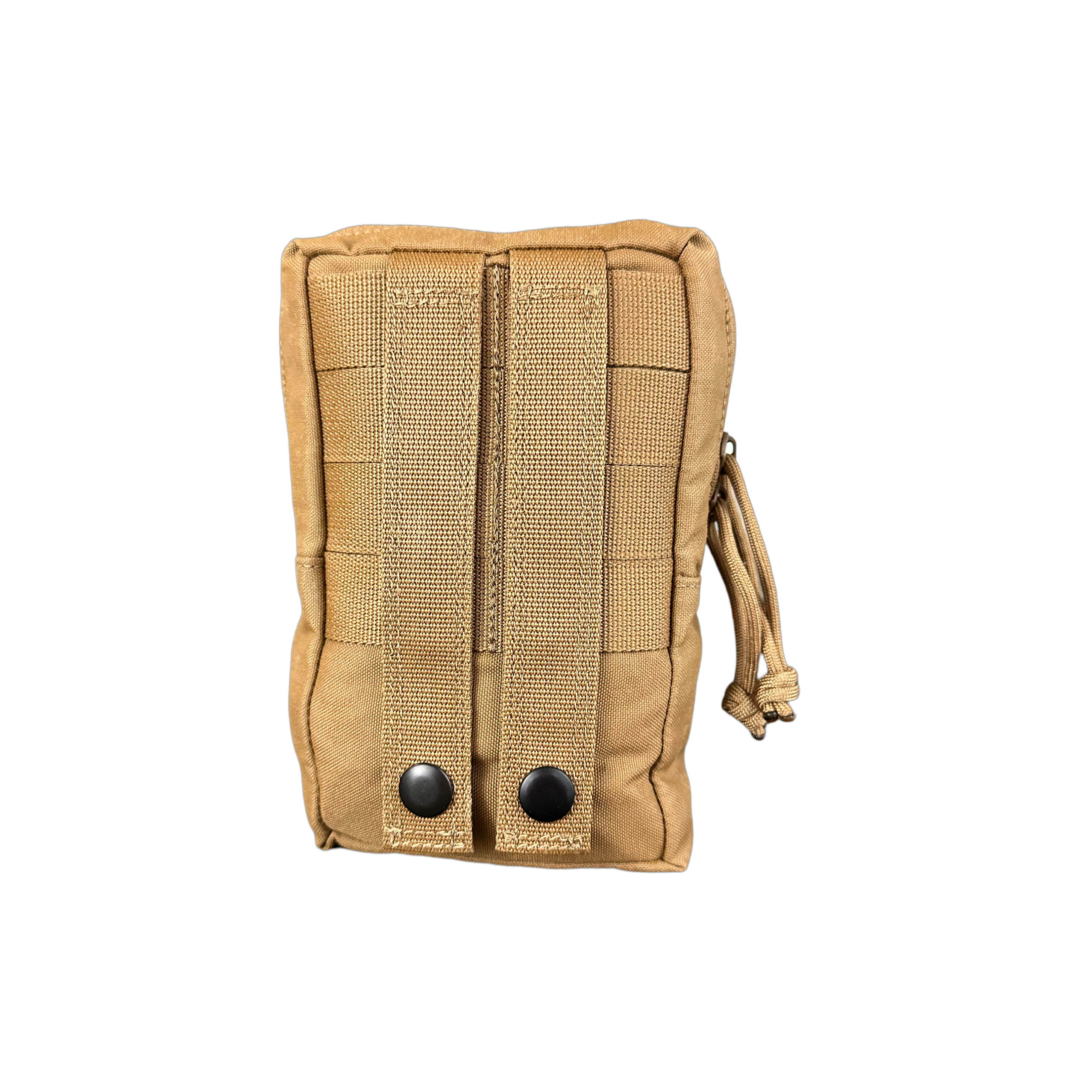 Modular pouch attached to backpack tiger stripe MOLLE box pouch Ruckmule mfg company general purpose