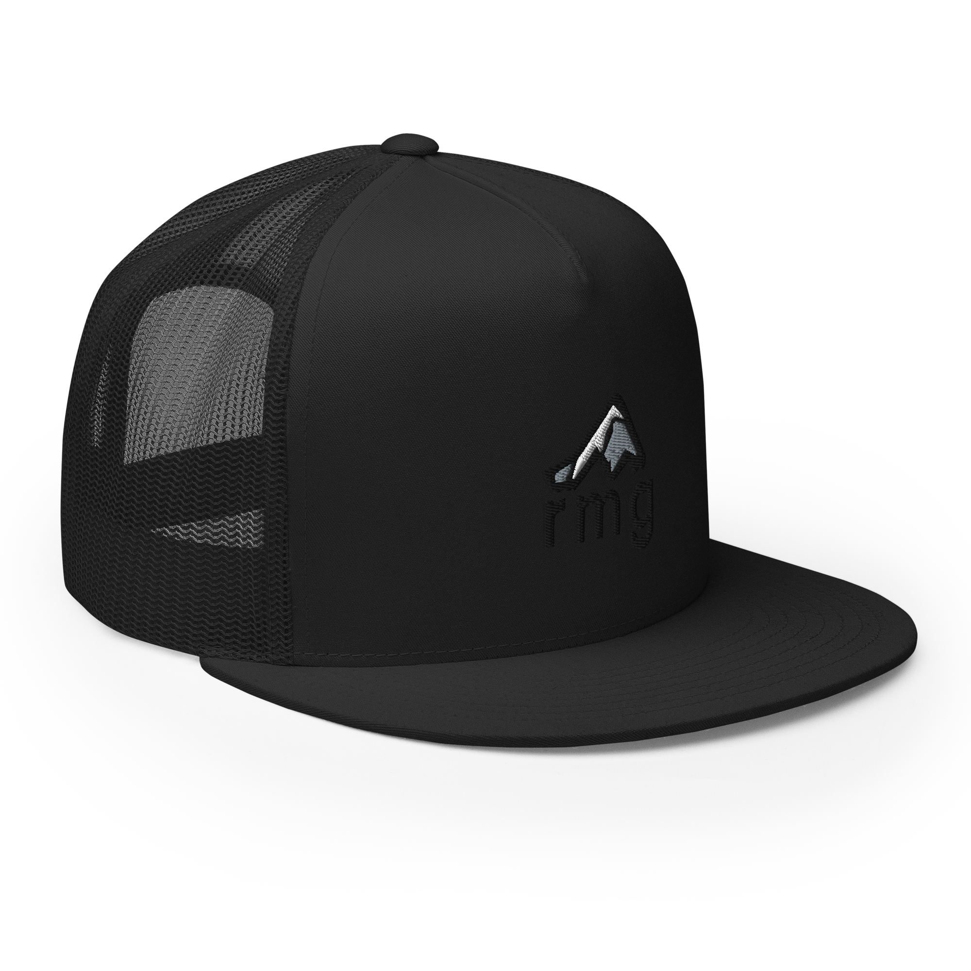rmg low pro trucker hat snapback black