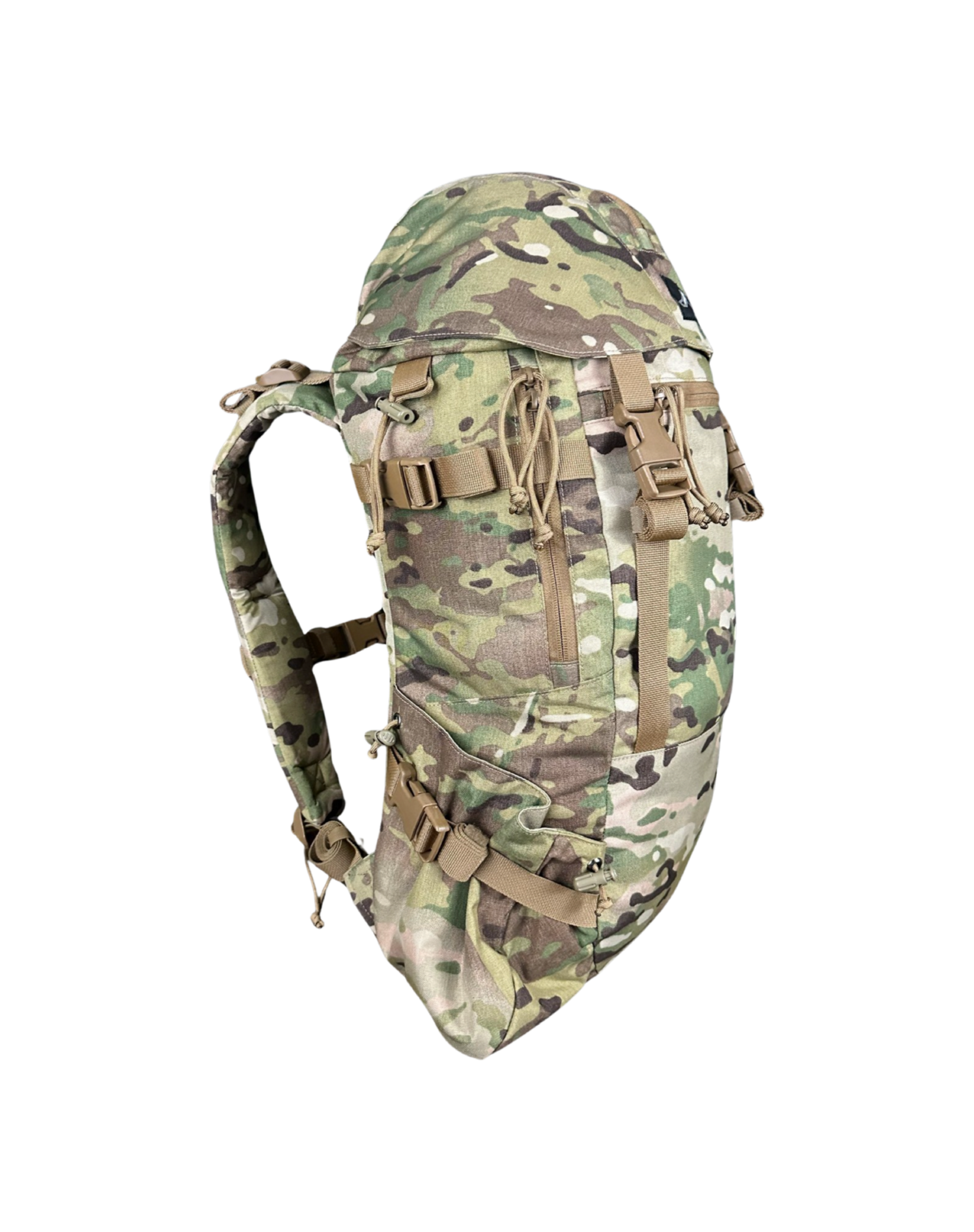 Ruckmule axis mountain hiking hunting scouting backpack side view multicam
