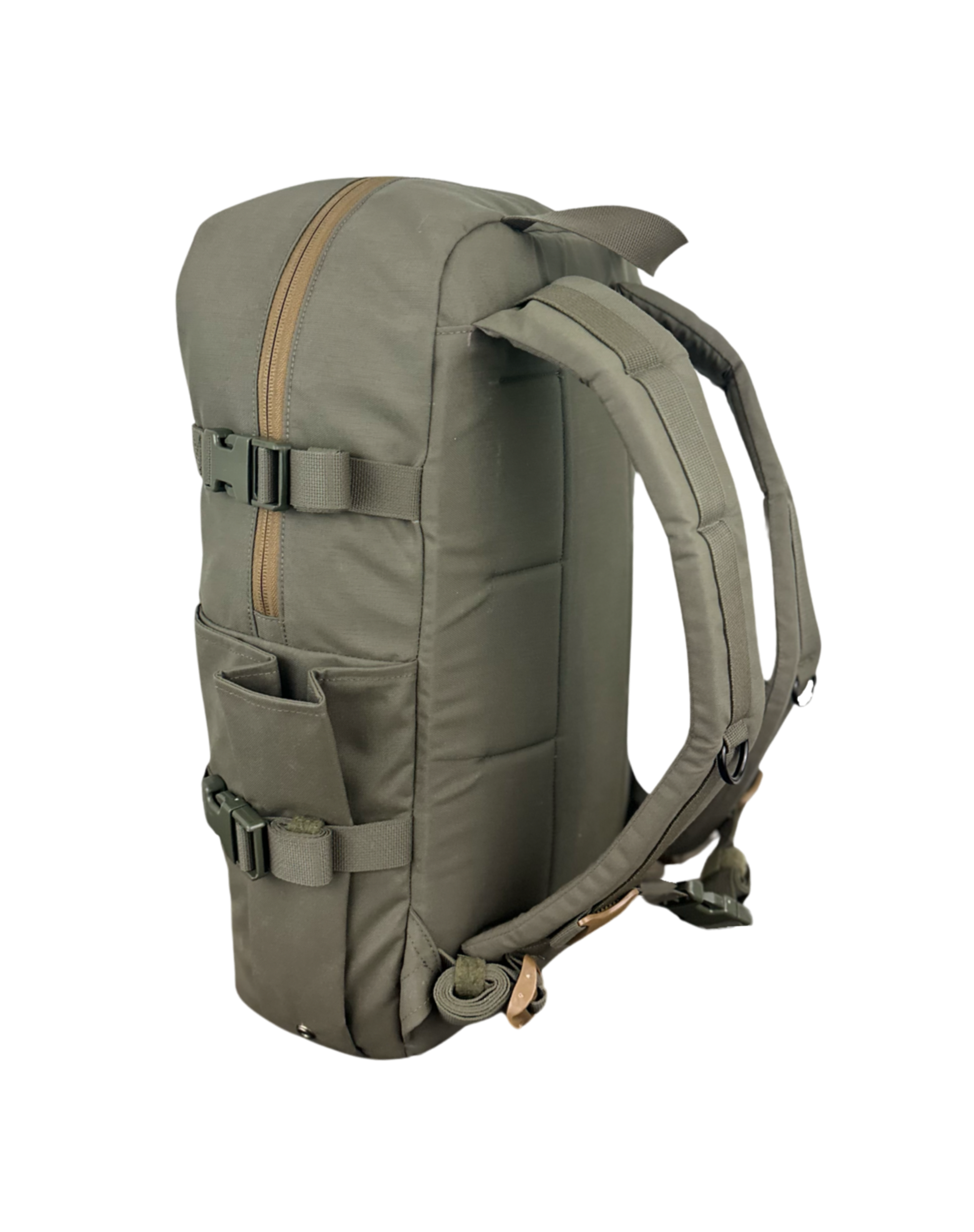 Ruckmule Koda backpack side view and shoulder straps