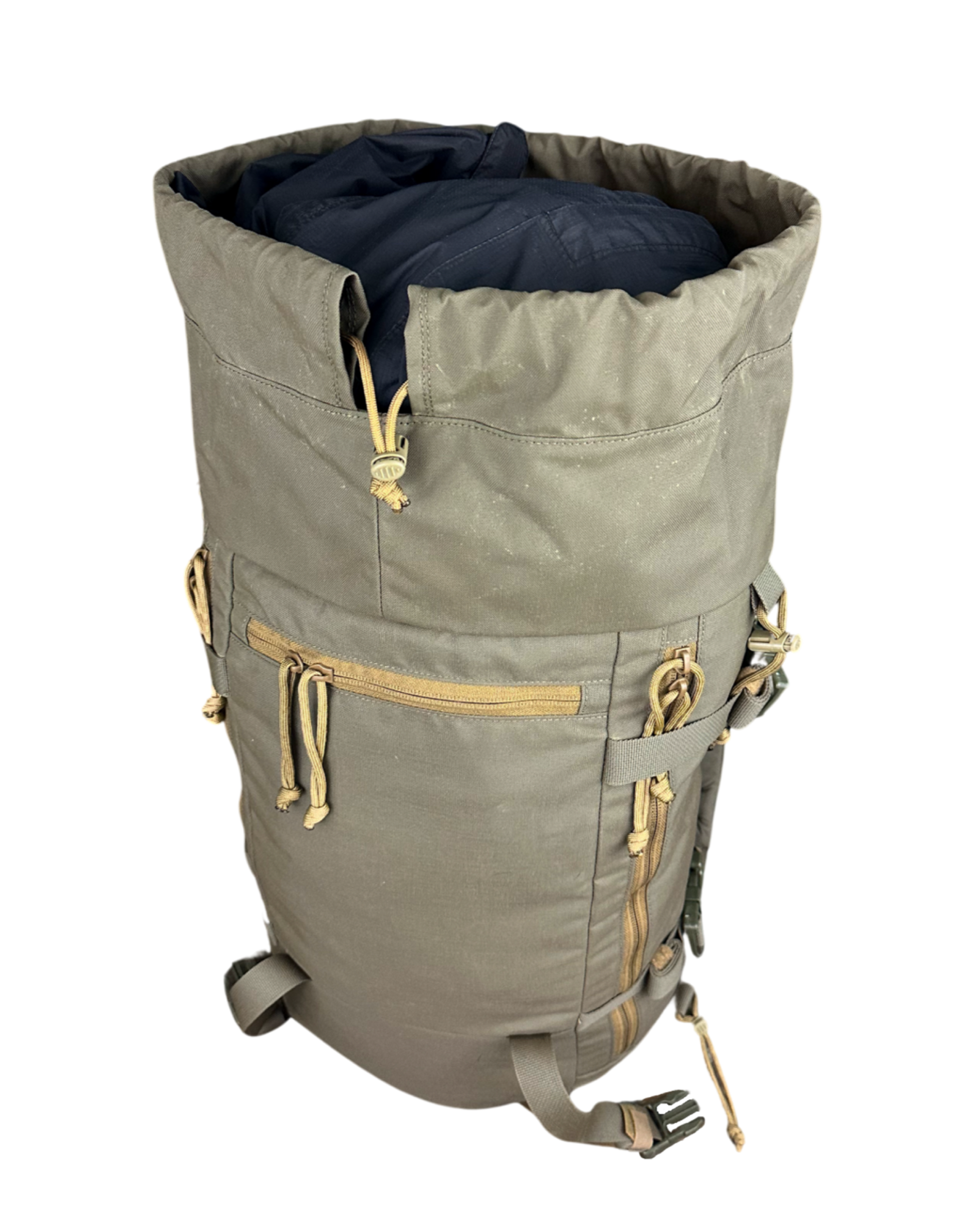 Ruckmule gunner mountain hiking hunting scouting backpack ranger green top opening front zipper pocket 