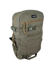 Ruckmule Koda day pack backpack front panel and side panel view 