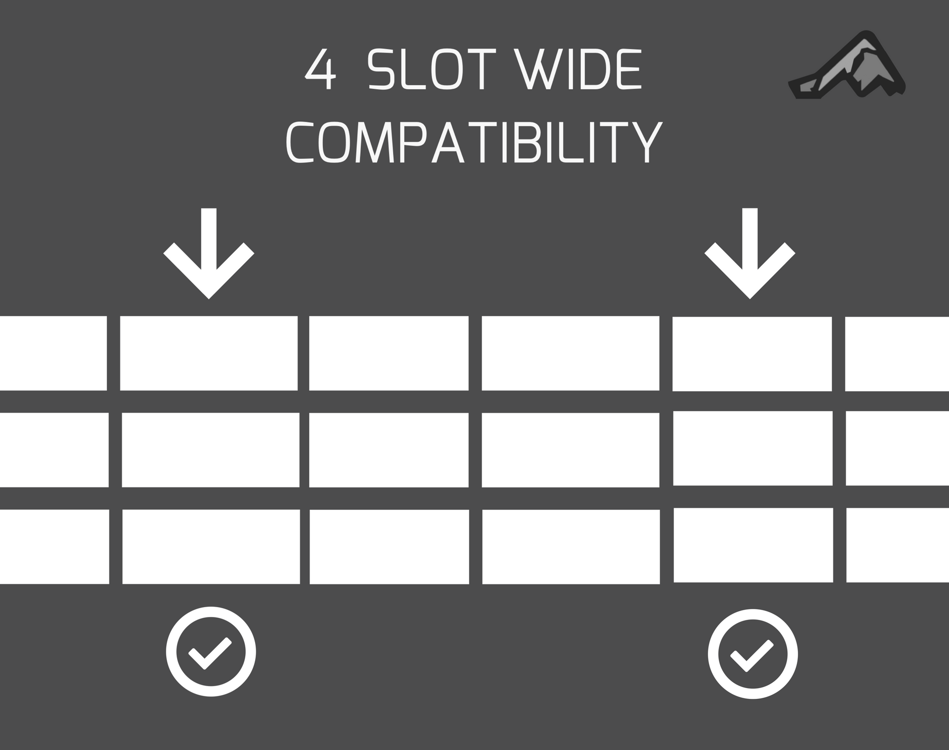 4 slot wide compatibility example for MOLLE and modular gear